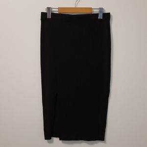 Black Midi Pencil Skirt